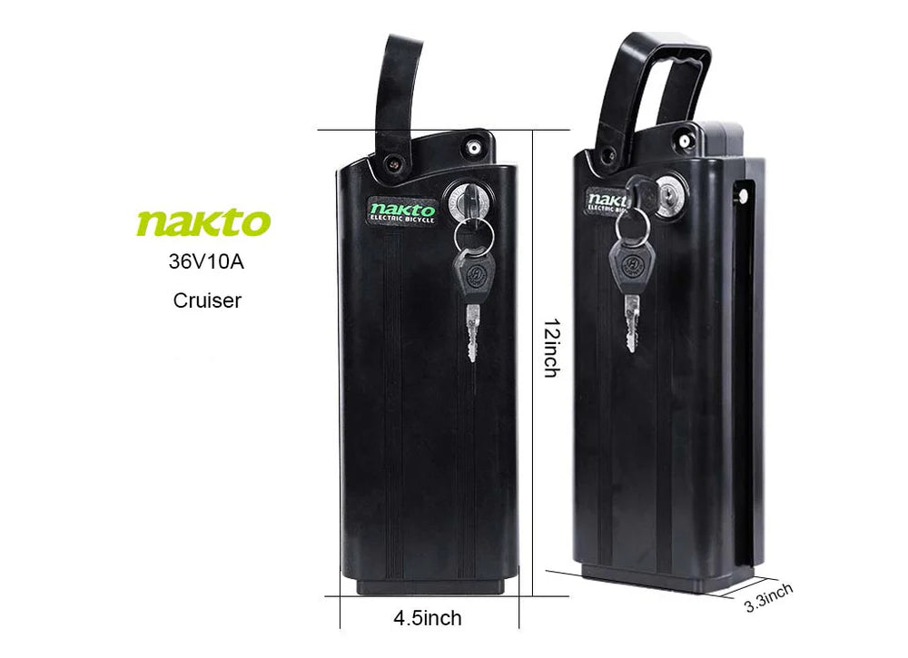36V Ebike Battery Replacement for Nakto Cruiser