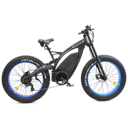 Ecotric Electric Bikes 26" / Black Ecotric Bison 48V 1000W Electric Fat Tire Mountain Bike