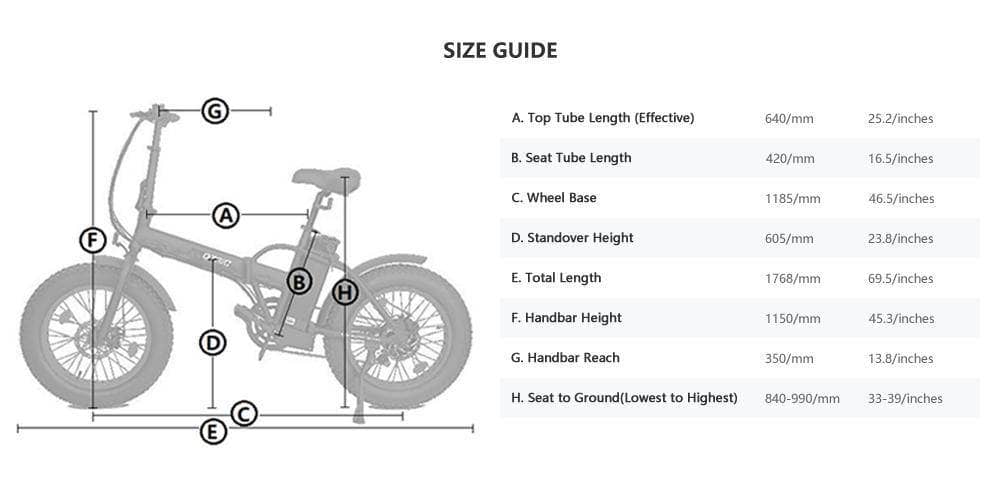 Ecotric 20" 48V 500W Fat Tire Folding Electric Bike