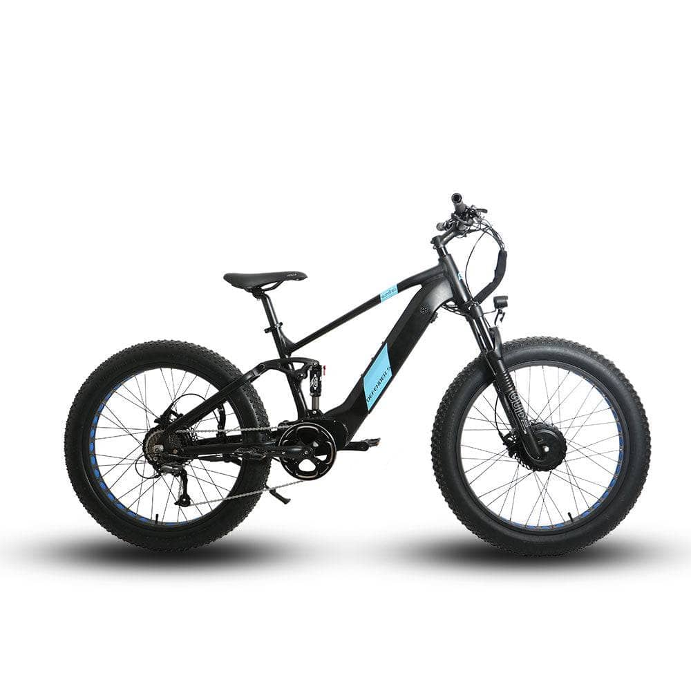 JourneyBikes.com Electric Bikes Black 17'' The Eunorau 26" Fat Tire Model DEFENDER S 1500W E-Bike