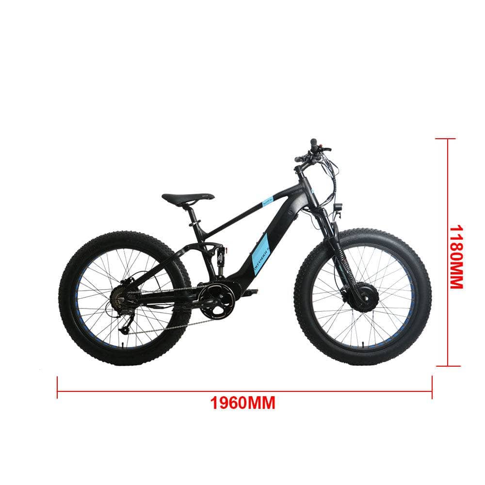 JourneyBikes.com Electric Bikes The Eunorau 26" Fat Tire Model DEFENDER S 1500W E-Bike