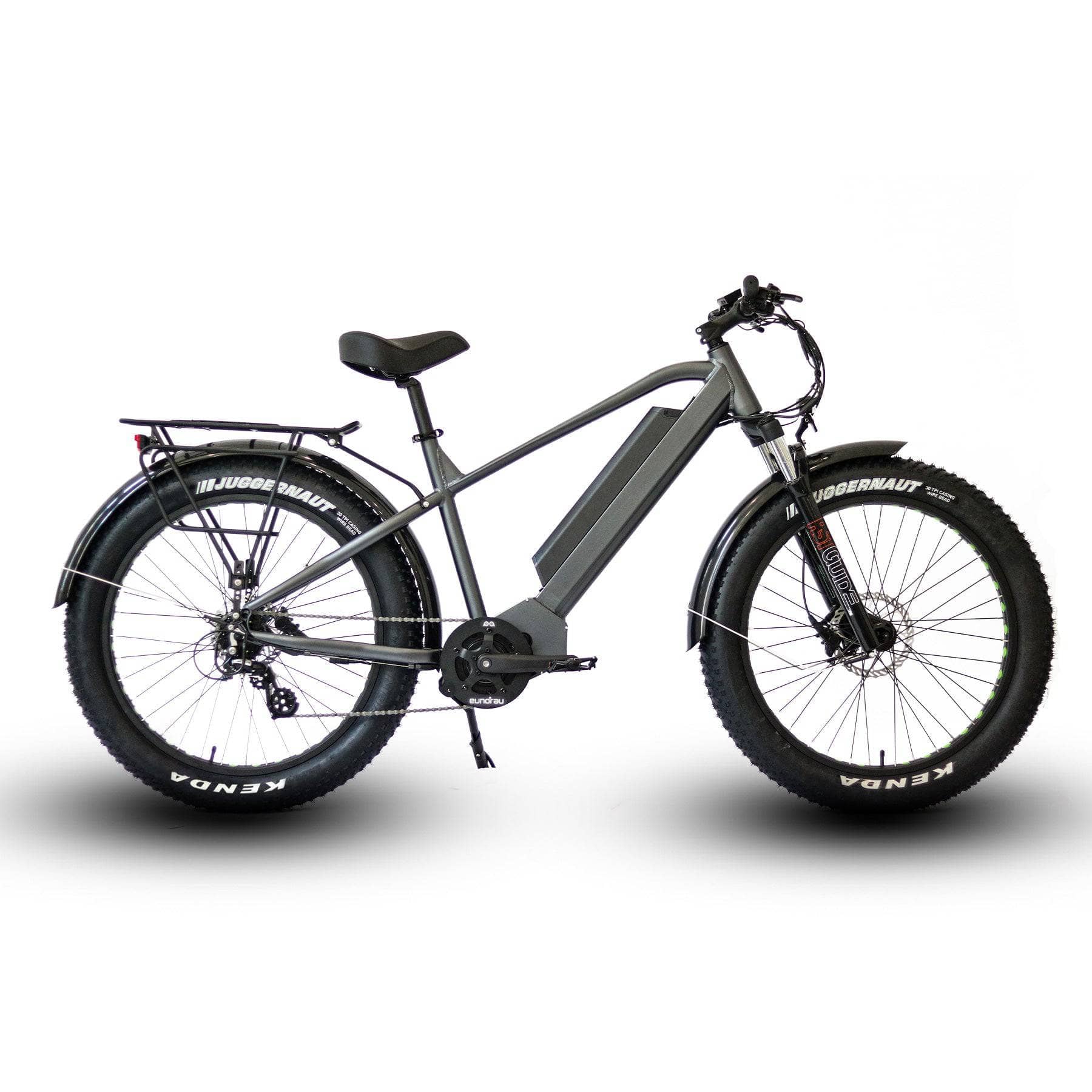 JourneyBikes.com Grey The Eunorau 26" Fat Tire Model FAT-HD 1000W E-Bike