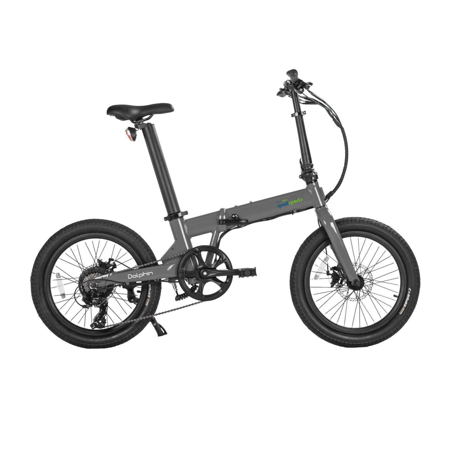 qualisports Electric Bikes One Size / Gray Qualisports Dolphin 36V 350W Folding E-Bike