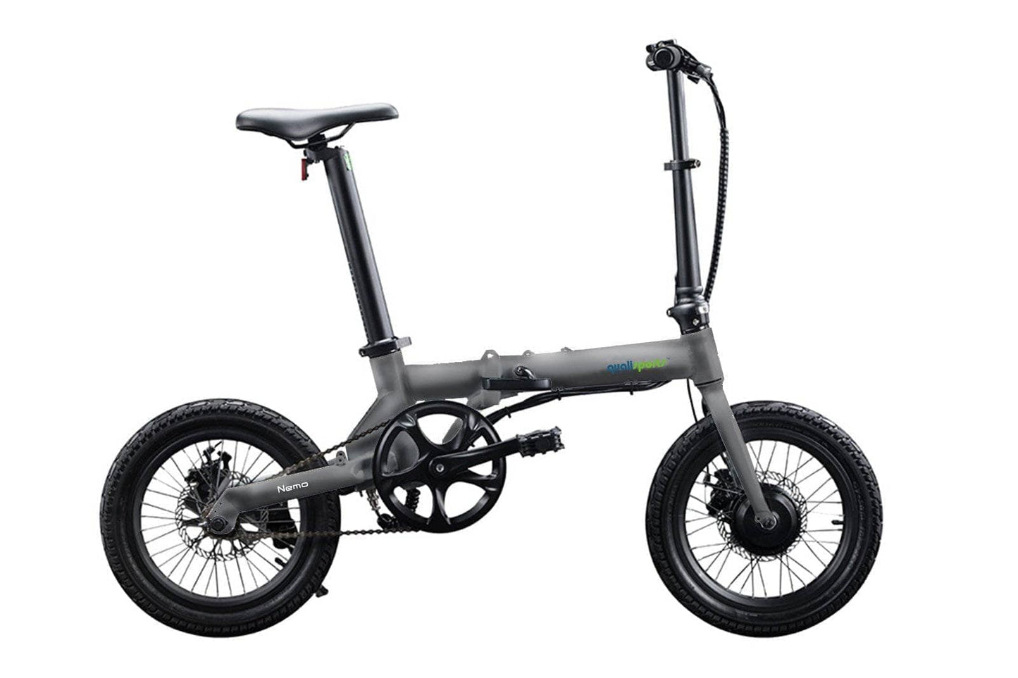 qualisports Electric Bikes One Size / Gray Qualisports Nemo 36V 250W Folding E-Bike
