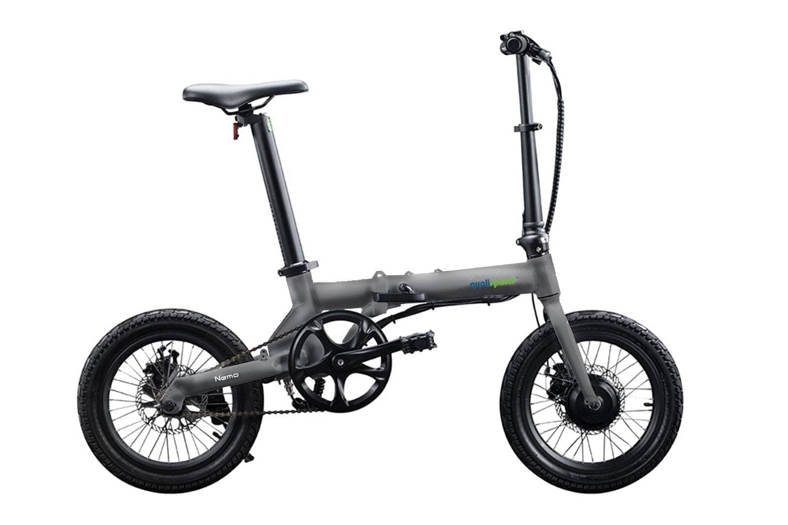 qualisports Electric Bikes One Size / Gray Qualisports Nemo 36V 250W Folding E-Bike