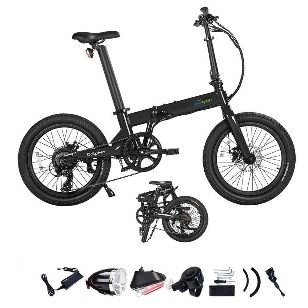 qualisports Electric Bikes Qualisports Dolphin 36V 350W Folding E-Bike
