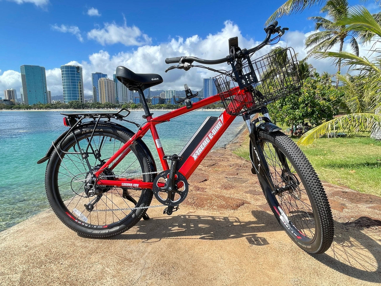 X-Treme Electric Bikes One Size / Metallic Red X-Treme Laguna 48V 500W Beach Cruiser