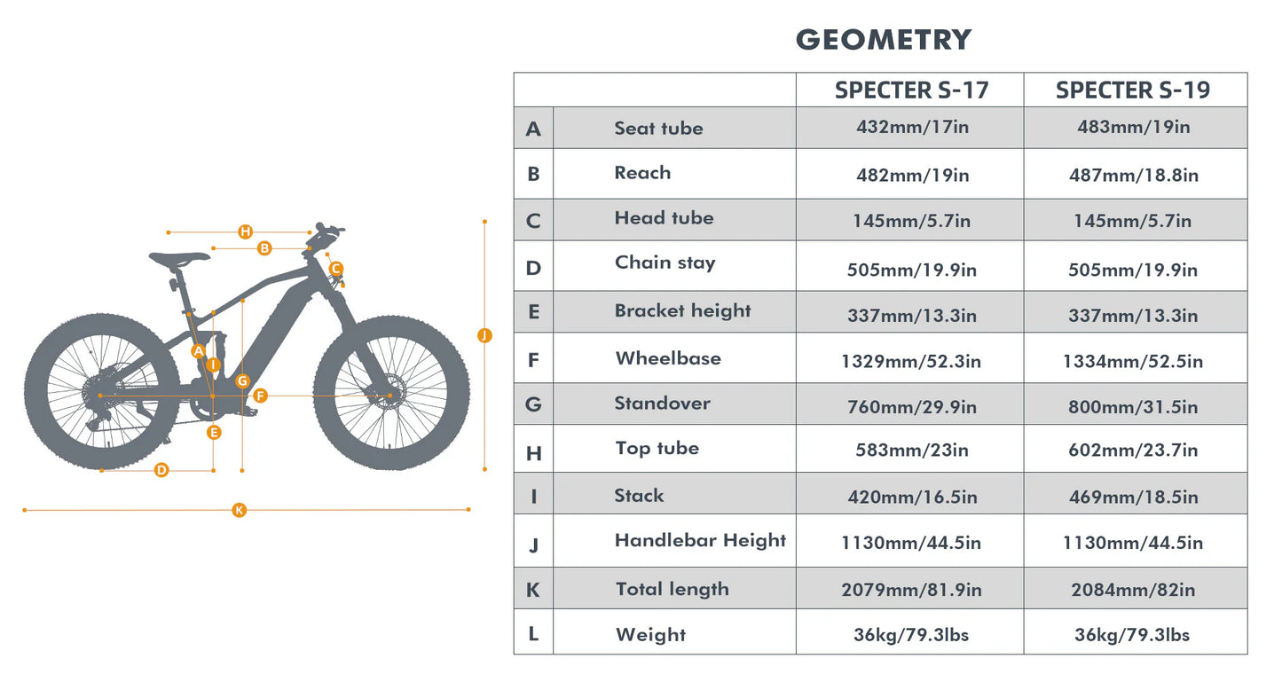 Eunorau Specter-S 2.0 / HunterX9 Electric Mountain Bike [48V 1000W]