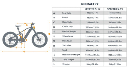 Eunorau Specter-S 2.0 / HunterX9 Electric Mountain Bike [48V 1000W]