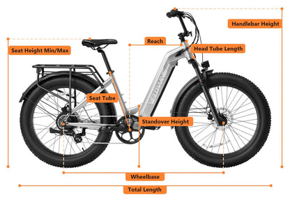 Velowave Ranger 2.0 Step-Thru Fat Tire Electric Bike