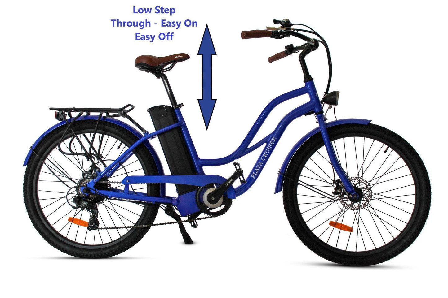 Anywhere Bikes Electric Bikes Anywhere Bikes Playa Cruiser 36V 250w Step Through Beach Cruiser eBike