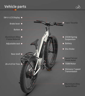 AOSTIRMOTOR S07-G Commuting Electric Bicycle 48V 750W