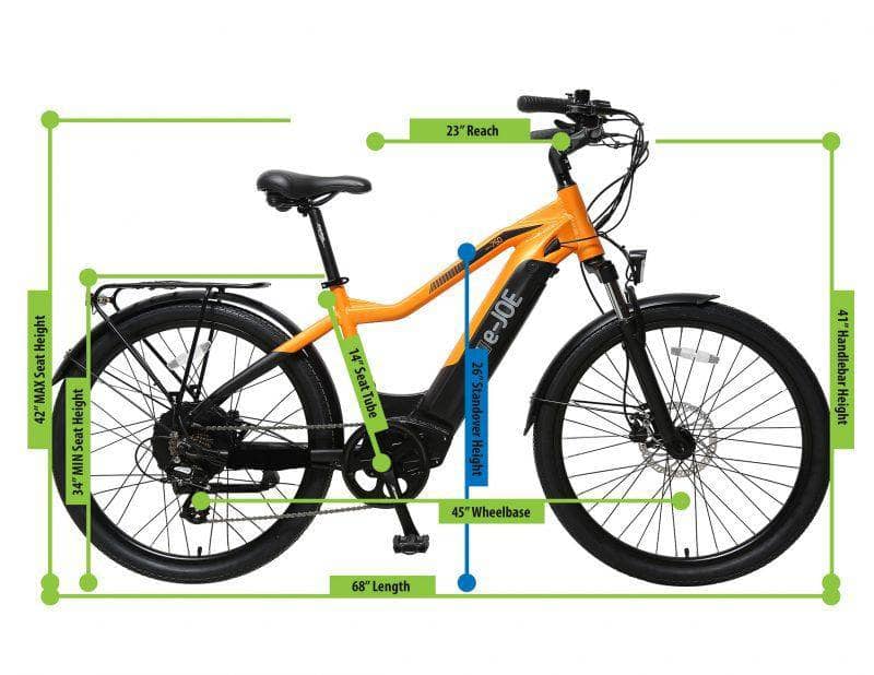 E-JOE Electric Bikes 26" / Orange e-JOE ONYX Sports Class Commuter ebike