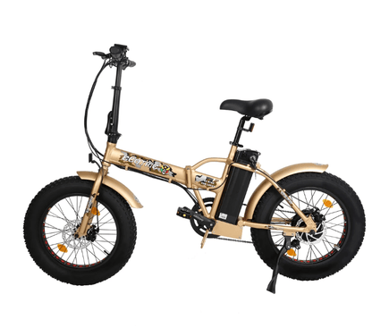 Ecotric Electric Bikes 20" / Gold Ecotric 20" 48V 500W Fat Tire Folding Electric Bike