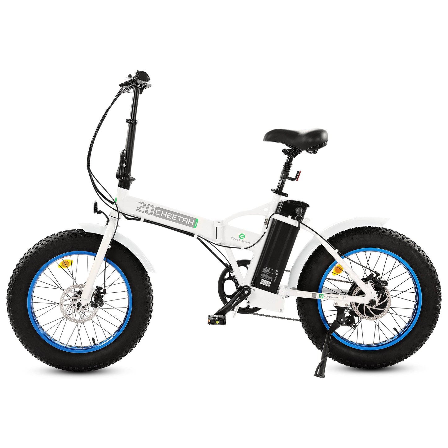 Ecotric Electric Bikes 20" / White Black (UL Certified) Ecotric 20" 36V 500W Fat Tire Folding Electric Bike