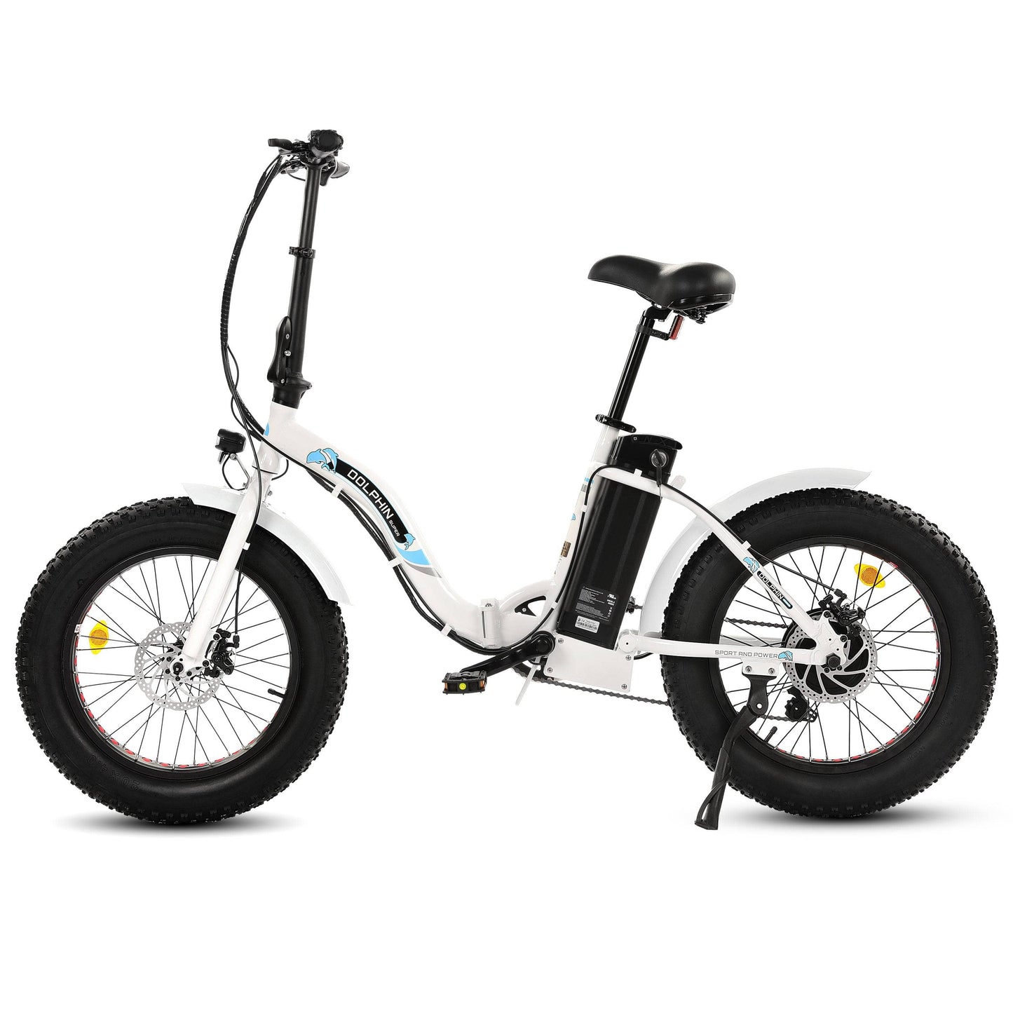 Ecotric Electric Bikes 20" / White (UL Certified) Ecotric Dolphin 20" 36V 500W Fat Tire Folding Electric Bike