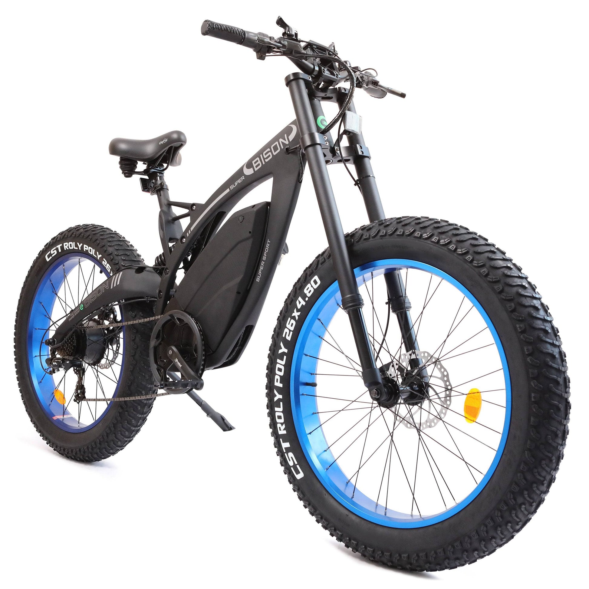 Ecotric Electric Bikes 26" / Black Ecotric Bison 48V 1000W Electric Fat Tire Mountain Bike