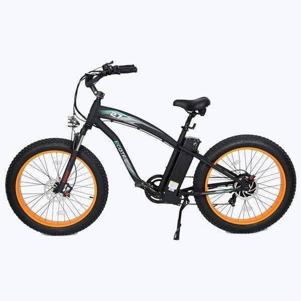 Ecotric Electric Bikes 26" / Orange Ecotric Hammer 48V 1000W Electric Fat Tire Beach Cruiser