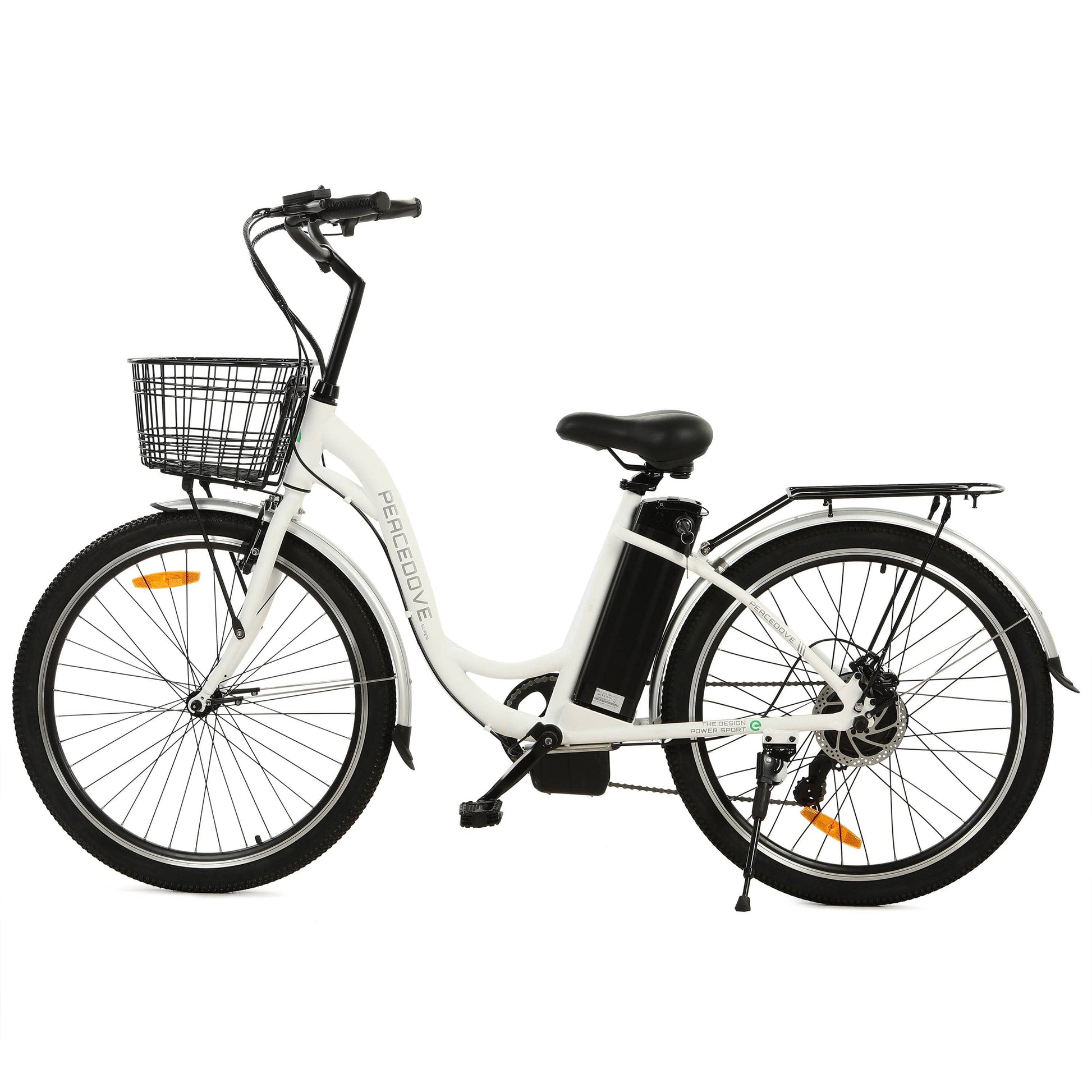 Ecotric Electric Bikes 26" / White Ecotric PeaceDove 36V 350W Electric City Bike