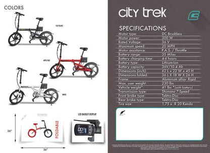 Emojo City Trek 36V 300W Folding eBike