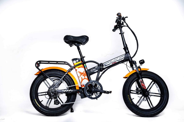 GreenBike Electric Motion Electric Bikes One Size / Black Orange GreenBike Big Dog Extreme 48V 750W Fat Tire Electric Folding Bike