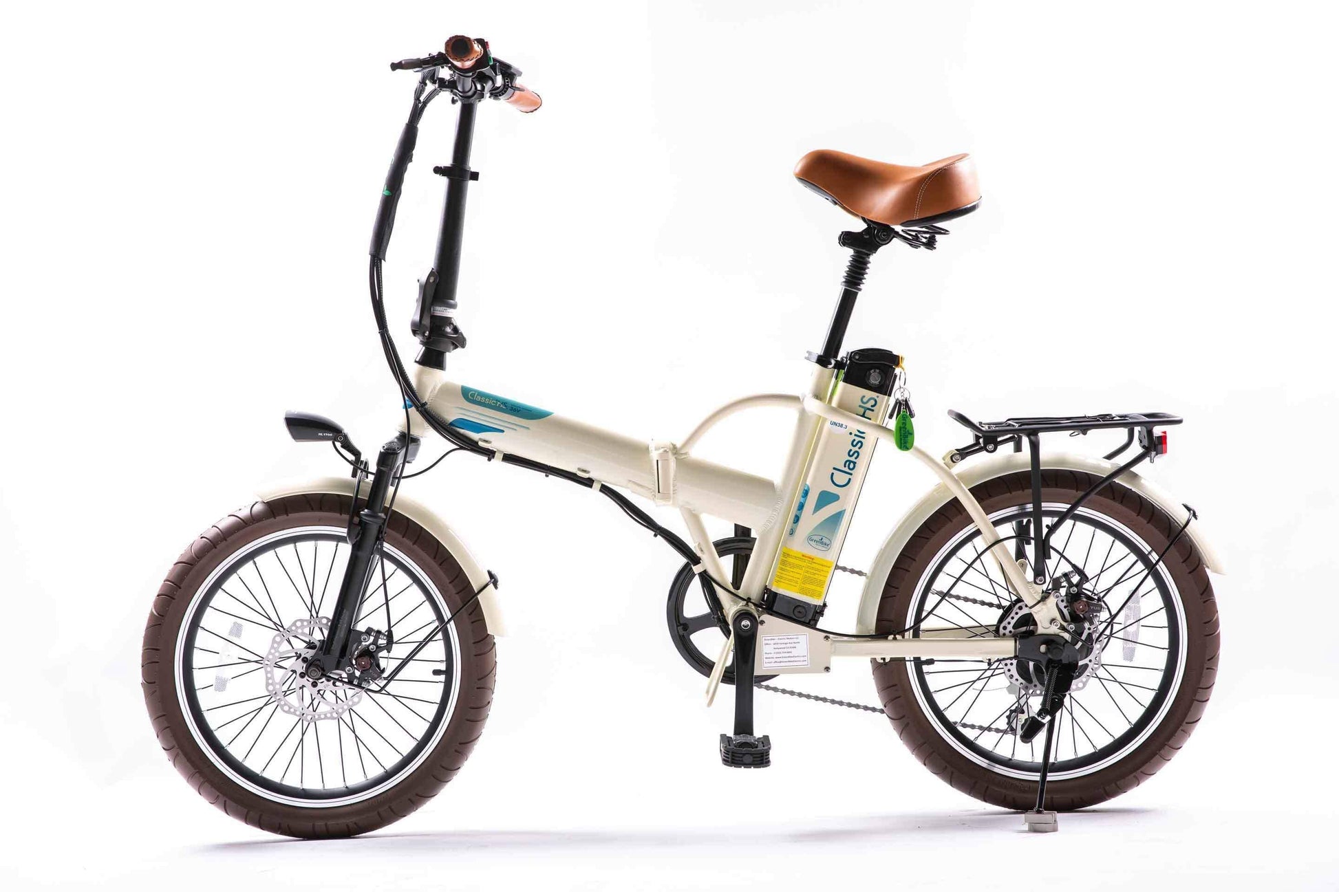 GreenBike Electric Motion Electric Bikes One Size / Vanilla GreenBike Classic HS Folding Electric City Bike