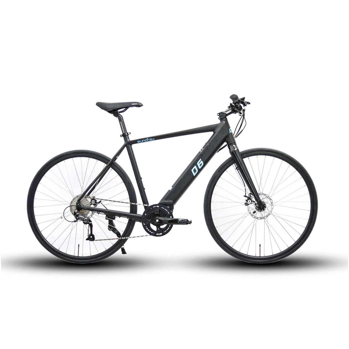 JourneyBikes.com Medium(19") Black The Eunorau 700C Road Tire Model D6 Commuter E-Bike