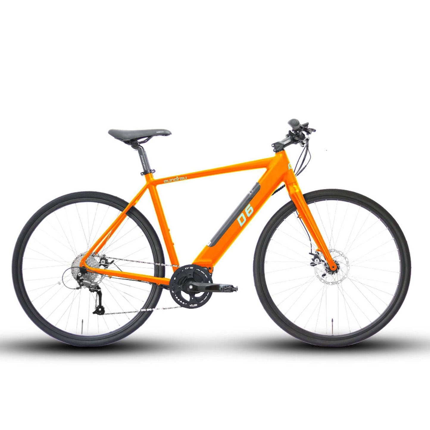 JourneyBikes.com Medium(19") Orange The Eunorau 700C Road Tire Model D6 Commuter E-Bike