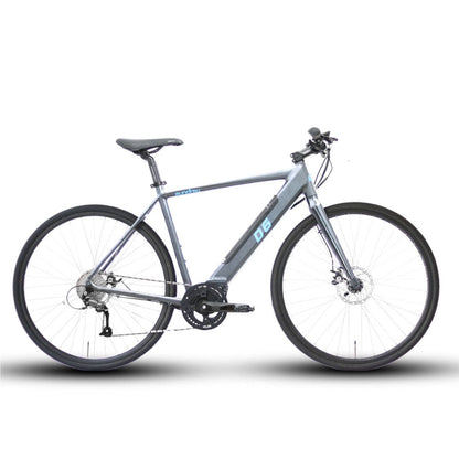 JourneyBikes.com Medium(19") Silver The Eunorau 700C Road Tire Model D6 Commuter E-Bike