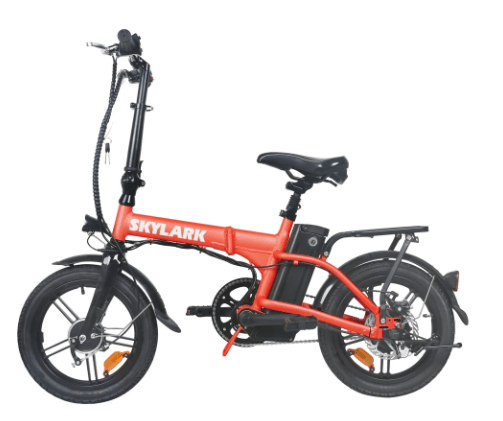 Nakto Electric Bikes 16" / Red Nakto Skylark 36V 250W 16" Folding Electric Bicycle