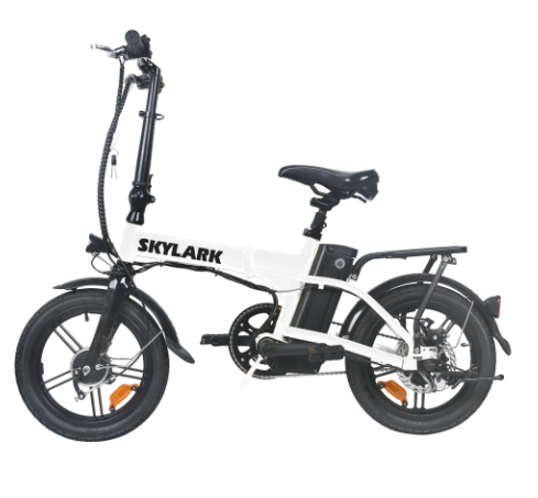 Nakto Electric Bikes 16" / White Nakto Skylark 36V 250W 16" Folding Electric Bicycle