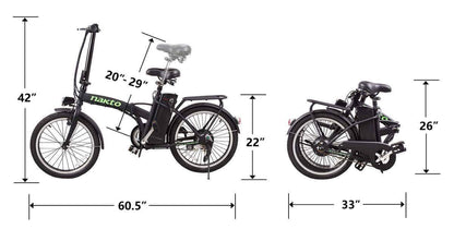 Nakto Fashion 36V 20" Folding Electric Bicycle