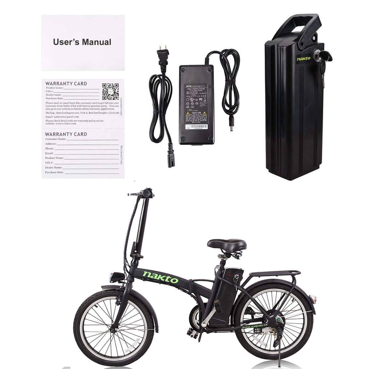 Nakto Fashion 36V 20" Folding Electric Bicycle