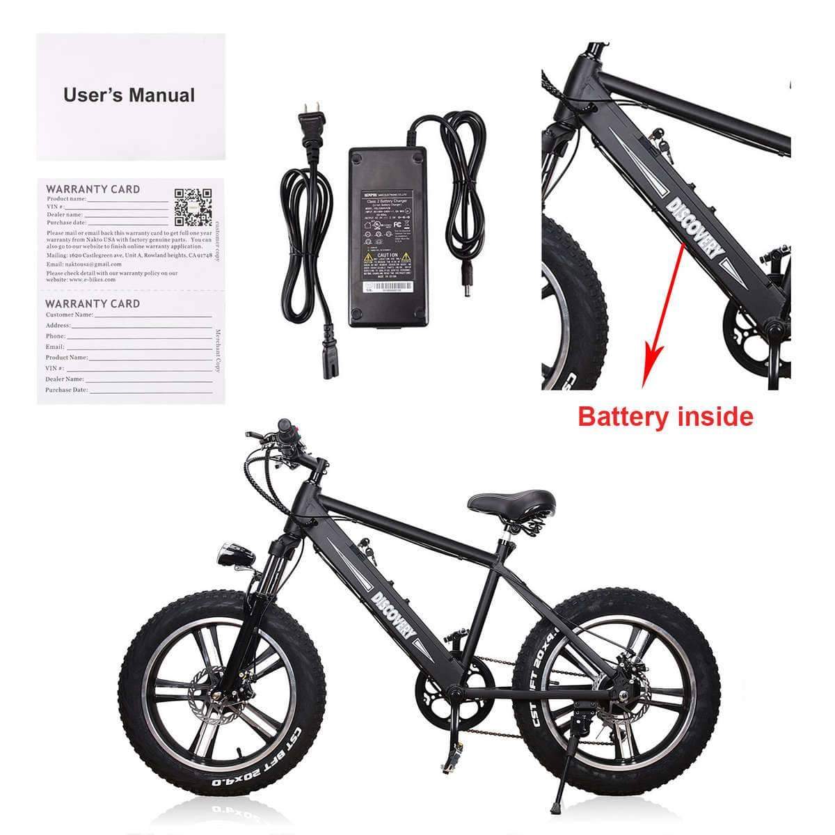 Nakto Discovery 48V 20" Fat Tire Electric Bike