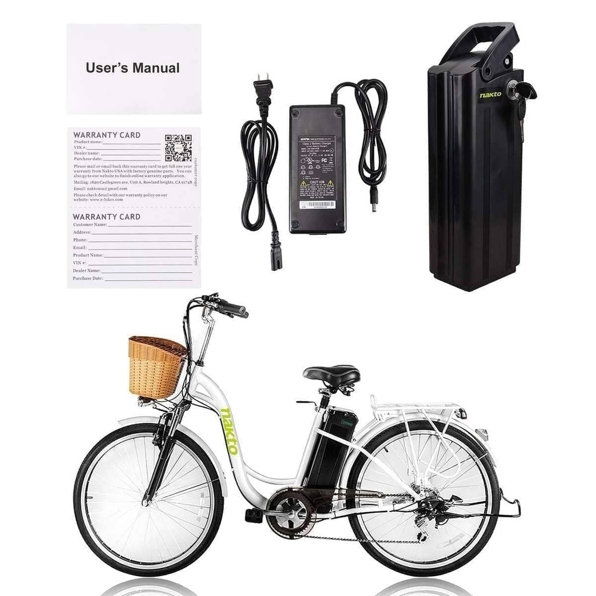 Nakto Electric Bikes Nakto Camel Women's 36V Electric City Bicycle