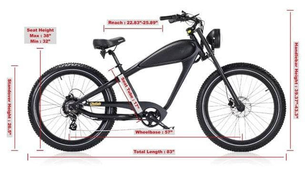 Revibikes Electric Bikes One Size / Night Black Revibikes Cheetah PLUS 48V 750W Cafe Racer