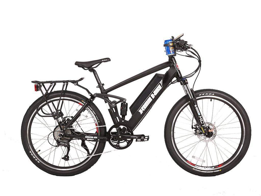 X-Treme Electric Bikes One Size / ALL BLACK X-Treme Rubicon 48V 500W Full Suspension Mountain eBike