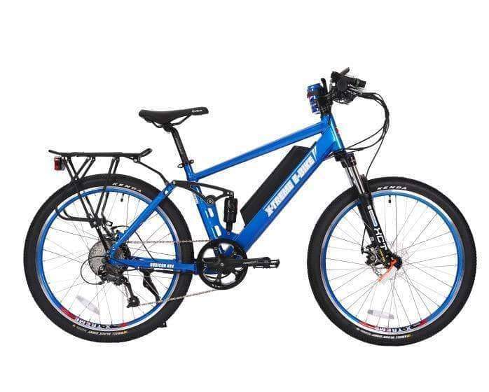 X-Treme Electric Bikes One Size / Metallic Blue X-Treme Rubicon 48V 500W Full Suspension Mountain eBike