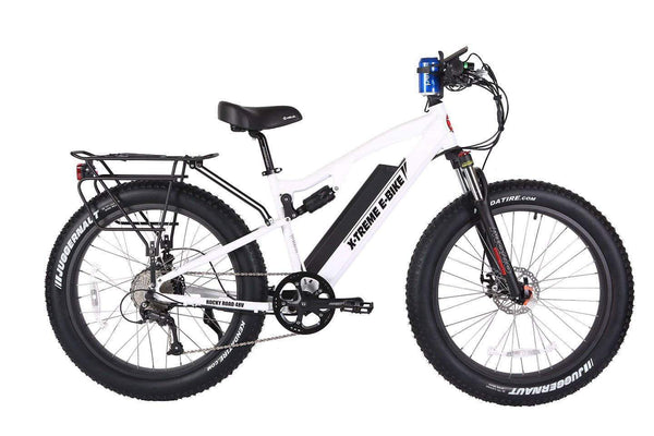 X-Treme Electric Bikes One Size / White X-Treme Rocky Road 48V 500W Fat Tire Full Suspension eBike