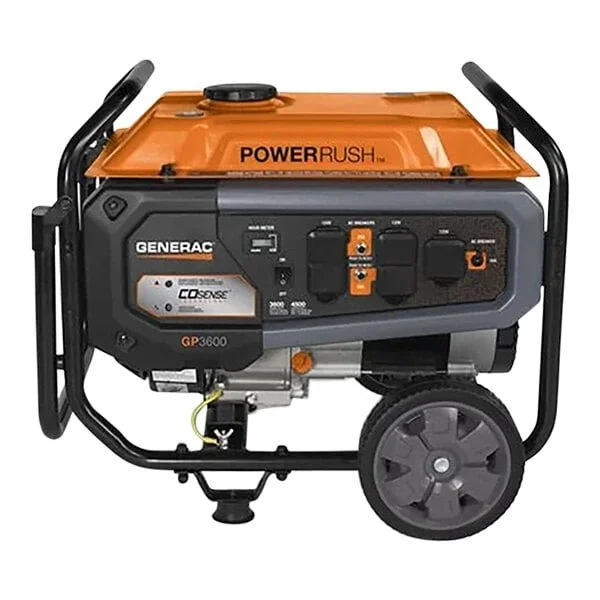 Generac GP Series GP3600 Gasoline-Powered Portables Generators with Recoil Pull Start 7721 – 3,600/4,500W, 120V Generac GP Series GP3600 Gasoline-Powered Portables Generators with Recoil Pull Start 7721 – 3,600/4,500W, 120V