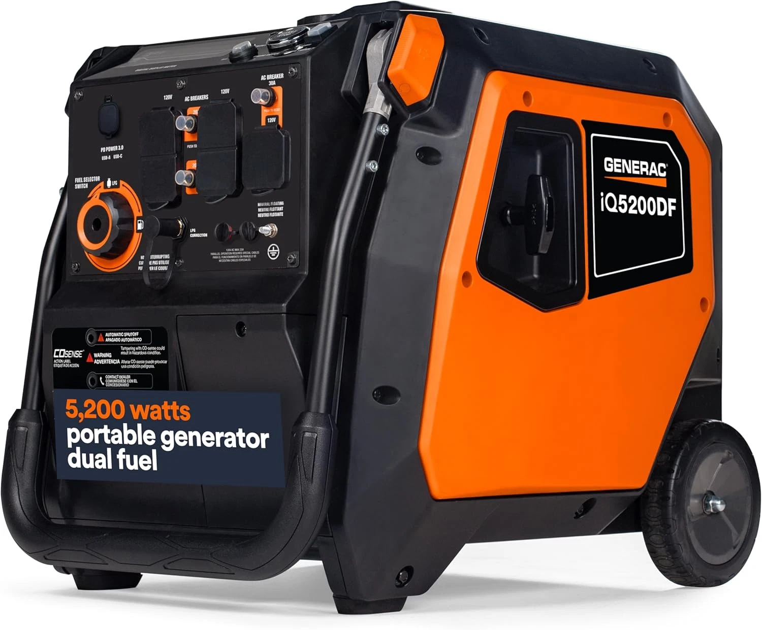 Generac iQ5200 DF 3900 Watt Electric Start Dual Fuel Inverter Generators. Generac iQ5200 DF 3900 Watt Electric Start Dual Fuel Inverter Generators.