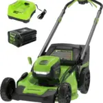 Greenworks 80V 21-Inch Self-Propelled Lawn Mowers.