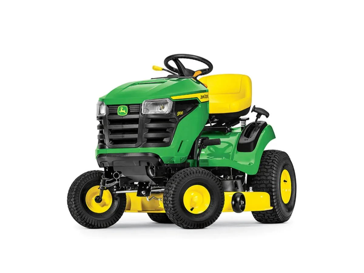 John Deere S100 42 in. 17.5 HP Gas Hydrostatic Riding Lawn Mowers. John Deere S100 42 in. 17.5 HP Gas Hydrostatic Riding Lawn Mowers.