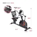 Sunny Health & Fitness Smart Recumbent Cross Trainer Elliptical Exercise Bikes. - Image 3