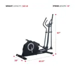Sunny Health & Fitness Programmable Cardio Elliptical Trainers. - Image 2