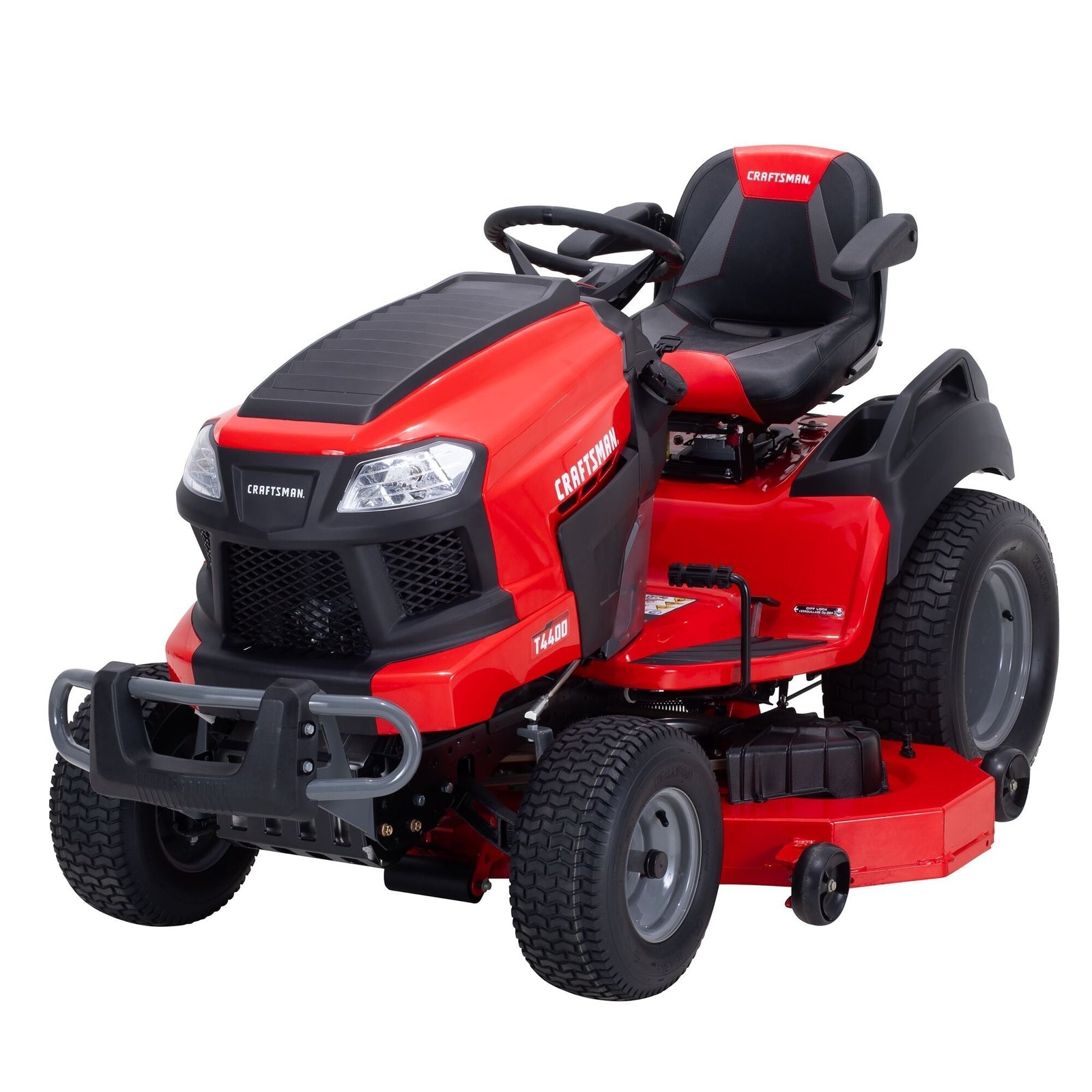 CRAFTSMAN T4400 | Riding Lawn Mower | 54-in Fabricated Deck | 24-HP Kawasaki V-Twin FR Engine | TURNTIGHT 5 in. Turning Radius CRAFTSMAN T4400 | Riding Lawn Mower | 54-in Fabricated Deck | 24-HP Kawasaki V-Twin FR Engine | TURNTIGHT 5 in. Turning Radius