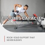 Finer Form Multi-Functional FID Weight Bench for Full All-in-One Body Workout – Hyper Back Extension, Roman Chair, Adjustable Ab Sit up Bench, Incline Decline Bench, Flat Bench - Image 3