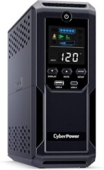 CyberPower CP1500AVRLCD3 Intelligent LCD UPS System, 1500VA/900W, 12 Outlets, 2 USB Ports, AVR, Mini Tower, Black - Image 3