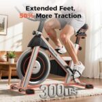 YOSUDA Exercise Bike, Brake Pad Stationary Bike for Home with Exclusive App, Magnetic Indoor Cycling Bike with 300 lb Weight Capacity, Low Noise, Tablet Holder and Fitness Courses for Weight Loss - Image 3