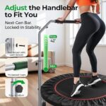BCAN SP2 40/48″ Foldable Mini Trampoline Max Load 330lbs/440lbs, Fitness Rebounder with Adjustable Foam Handle, Exercise Trampoline for Adults Indoor/Garden Workout | FED Fitness - Image 4